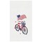 Patriotic Bike 4th of July Embroidered Waffle Weave Kitchen Towel Dishtowel Decoration